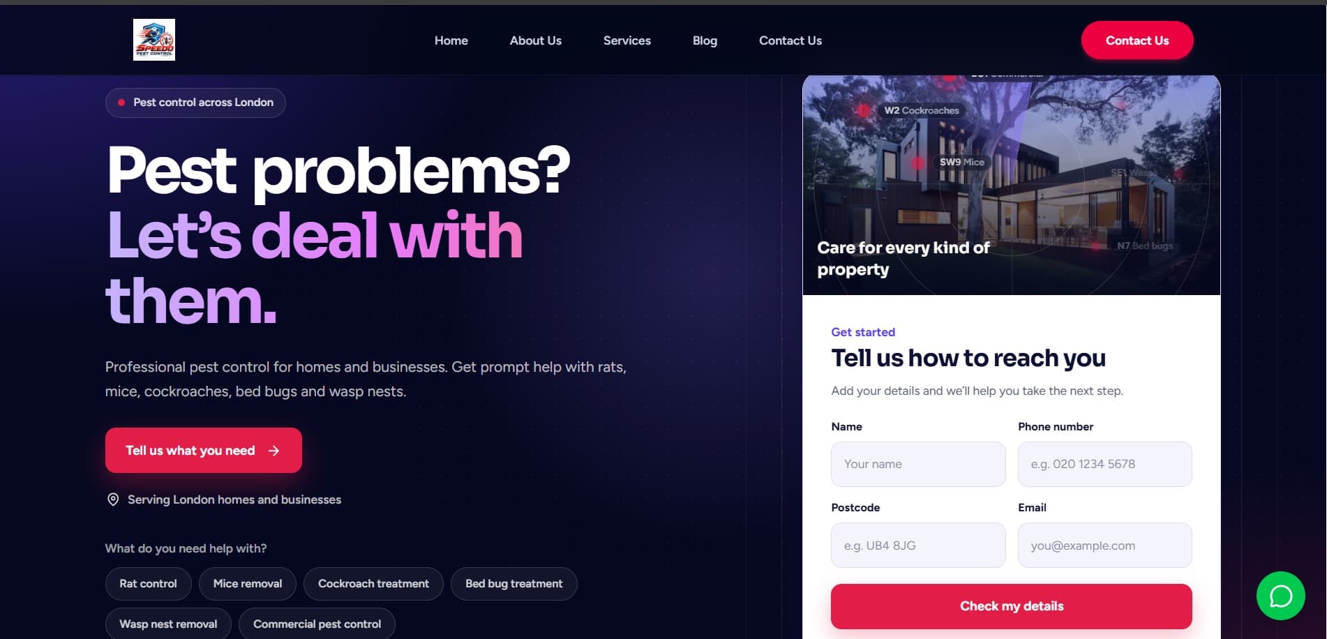 Pest Control Website in London — Pest Control, Business, Local Services Project by Shivansh Singh